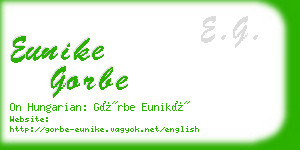 eunike gorbe business card